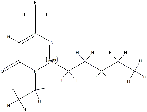 1-lambda-alpha-mu-upsilon-bta-delta-alpha4-1,2,6-Thiadiazin-3(2H)-one,2-ethyl-5-methyl-1-pentyl-(9CI) Structure