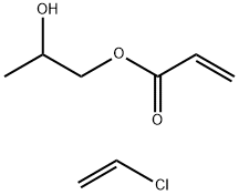 2-羟基丙基丙烯酸酯与氯乙烯的聚合物, 53710-52-4, 结构式