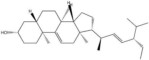 (22E)-5α-Stigmasta-9(11),22-dien-3β-ol Struktur