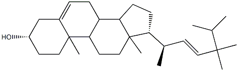 (22E)-24-Methylergosta-5,22-dien-3β-ol Structure