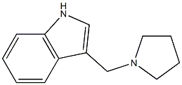 1H-Indole, 3-(1-pyrrolidinylMethyl)-, 5379-94-2, 结构式