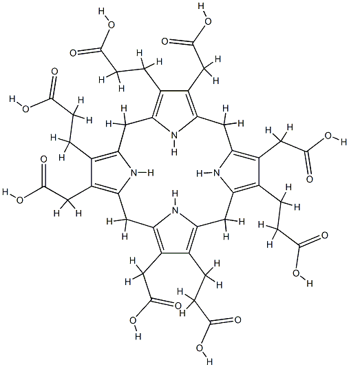 5,10,15,20,22,24-Hexahydrouroporphyrin II Struktur