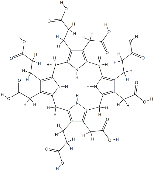 5,10,15,20,22,24-ヘキサヒドロウロポルフィリンIV 化学構造式