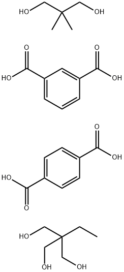 间苯二酸与对苯二酸、新戊基二醇和三羟甲基丙烷的聚合物, 53808-41-6, 结构式