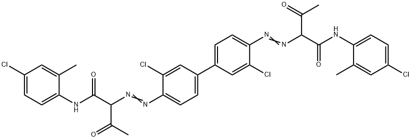 2,2'-[(3,3'-dichloro[1,1'-biphenyl]-4,4'-diyl)bis(azo)]bis[N-(4-chloro-2-methylphenyl)-3-oxo-Butanamide Struktur