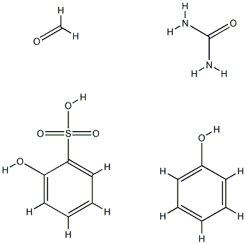 Benzenesulfonic acid, hydroxy-, polymer with formaldehyde, phenol and urea Struktur