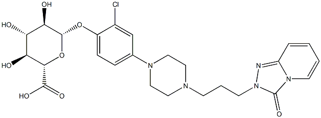 4’-Hydroxy Trazodone β-D-Glucuronide Struktur
