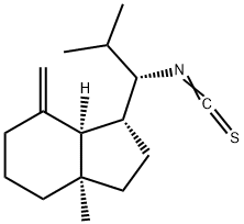 (1R,7aR)-Octahydro-1-[(S)-1-isothiocyanato-2-methylpropyl]-3aα-methyl-7-methylene-1H-indene Struktur