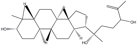 5α-Dammar-25-ene-3β,20,24-triol Structure