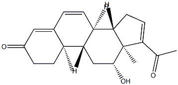 12β-Hydroxypregna-4,6,16-triene-3,20-dione Struktur