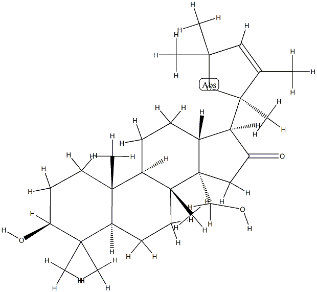20,24-Epoxy-3β,30-dihydroxy-22,24-dimethyl-26,27-dinor-5α-dammar-22-en-16-one Structure