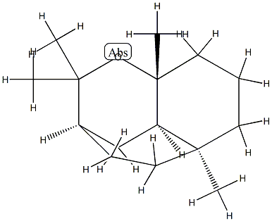 (3R,4aβ)-Octahydro-2,2,5,8aα-tetramethyl-3α,5α-ethano-2H-1-benzopyran Struktur