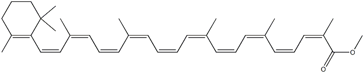 4'-Apo-β,ψ-caroten-4'-oic acid methyl ester Structure