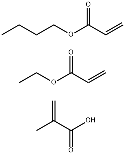 2-Propenoic acid, 2-methyl-, polymer with butyl 2-propenoate and ethyl 2-propenoate, ammonium salt Struktur