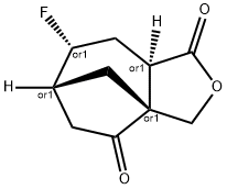 3H-3a,6-Methano-1H-cyclohepta[c]furan-1,4(5H)-dione,7-fluorotetrahydro-,(3aR,6R,7R,8aR)-rel-(9CI) Structure