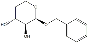 ba-D-threo-Pentopyranoside, phenylmethyl 4-deoxy- (9CI) Struktur