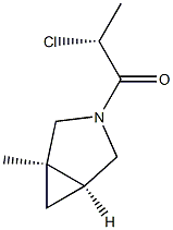3-Azabicyclo[3.1.0]hexane, 3-(2-chloro-1-oxopropyl)-1-methyl-, [1alpha,3(R*),5alpha]- (9CI) Struktur