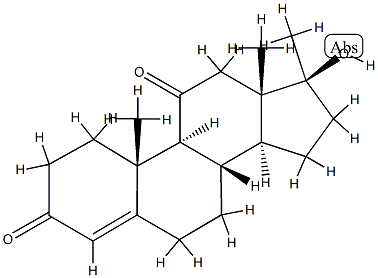 (8S,9S,10R,13S,14S,17S)-17-hydroxy-10,13,17-trimethyl-1,2,6,7,8,9,12,14,15,16-decahydrocyclopenta[a]phenanthrene-3,11-dione Struktur