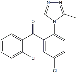 2'',5-DICHLOOR-2-(3-METHYL-4H-1,2,4-TRIAZOOL-4-YL)BENZOFENON Struktur