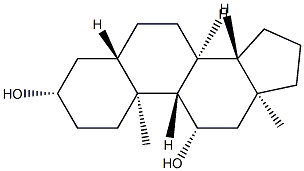 5α-アンドロスタン-3β,11β-ジオール 化学構造式