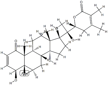 4BETA-羟基醉茄内酯 E, 54334-04-2, 结构式