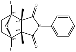 (3aR)-3a,4,5,6,7,7a-Hexahydro-3aα,7aα-dimethyl-2-phenyl-4β,7β-epoxy-1H-isoindole-1,3(2H)-dione Struktur