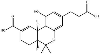 4'',5''-bisnor-delta(1)-tetrahydrocannabinol-7,3''-dicarboxylic acid Struktur