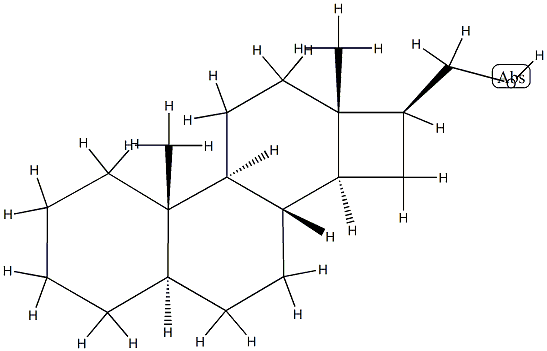 16β-ヒドロキシメチル-D-ノル-5α-アンドロスタン 化学構造式