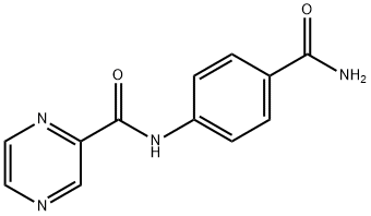 N-[4-(aminocarbonyl)phenyl]-2-pyrazinecarboxamide Structure