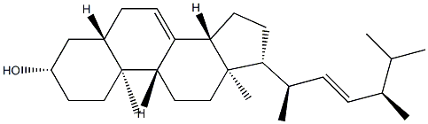 (22Z)-5α-エルゴスタ-7,22-ジエン-3β-オール 化学構造式