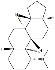 N,N-ジメチル-5α-アンドロスタン-1β-アミン 化学構造式