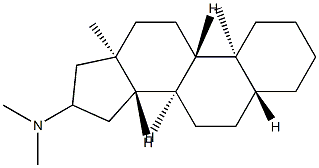 N,N-ジメチル-5α-アンドロスタン-16-アミン 化学構造式