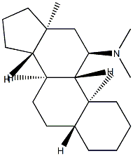 N,N-ジメチル-5α-アンドロスタン-11α-アミン 化学構造式