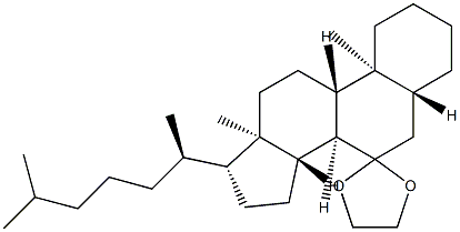 5α-コレスタン-7-オンエチレンアセタール 化学構造式