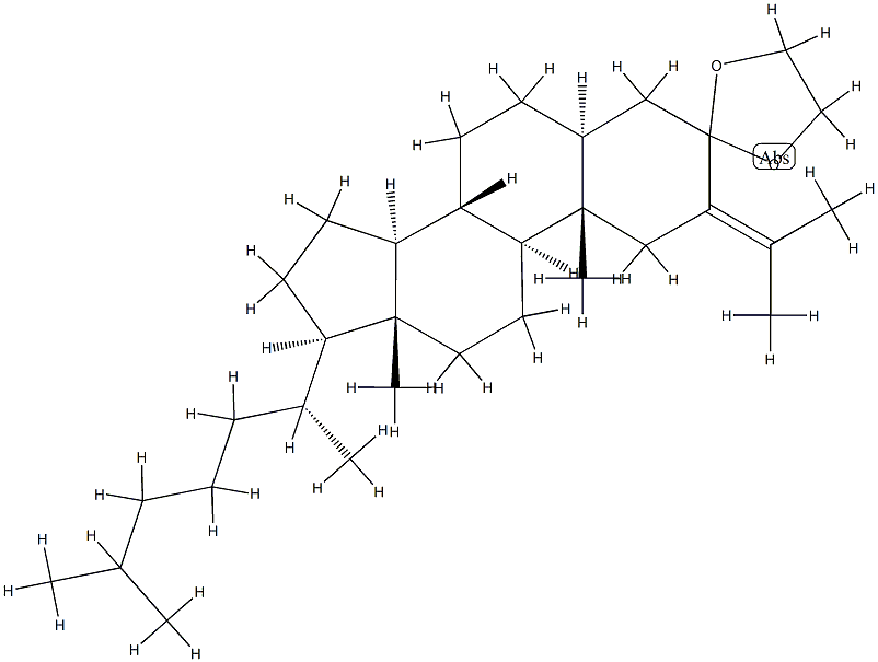 2-(1-Methylethylidene)-5α-cholestan-3-one 1,2-ethanediyl acetal Struktur