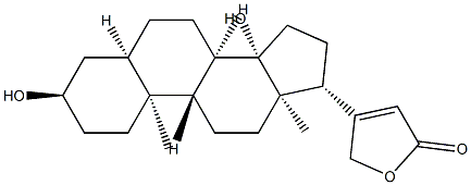 3α,14β-Dihydroxy-5β,14β-carda-20(22)-enolide Struktur