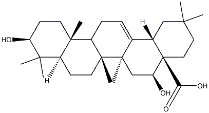 3β,16β-Dihydroxyolean-12-en-28-oic acid Struktur