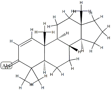4,4-ジメチル-5α-アンドロスタ-1-エン-3-オン 化学構造式