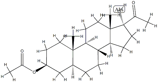 3β-Acetyloxy-17-hydroxy-5α-pregnan-20-one Struktur