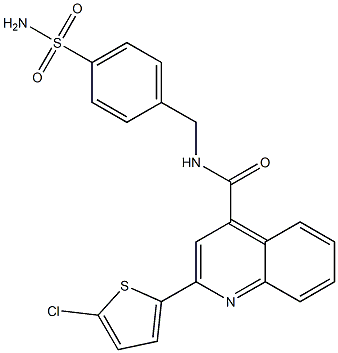 N-[4-(aminosulfonyl)benzyl]-2-(5-chloro-2-thienyl)-4-quinolinecarboxamide Struktur