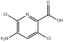 2-Pyridinecarboxylicacid,5-amino-3,6-dichloro-(9CI) 结构式