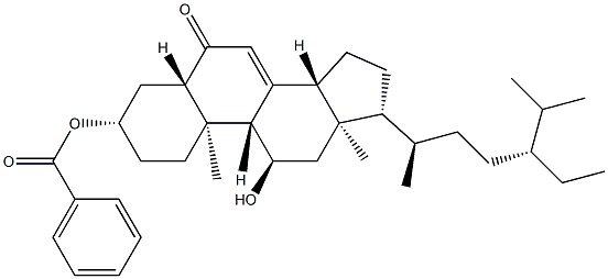 3β-Benzoyloxy-11α-hydroxy-5α-stigmast-7-en-6-one Structure