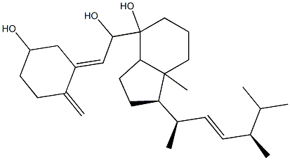 (5Z,22E)-9,10-セコエルゴスタ-5,10(19),22-トリエン-3β,7,8ξ-トリオール 化学構造式