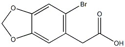 (6-BroMo-benzo[1,3]dioxol-5-yl)-aceticacid Structure