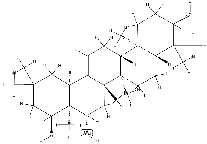 Olean-12-ene-3β,16β,22α-triol Structure