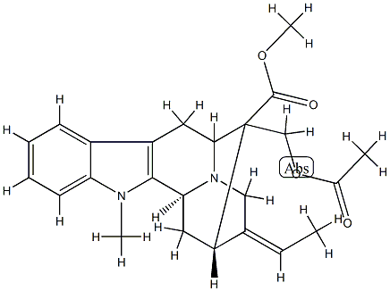 (16ξ)-17-Acetyloxy-1-methylsarpagane-16-carboxylic acid methyl ester Structure
