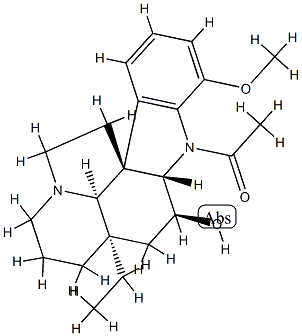 1-Acetyl-17-methoxyaspidospermidin-3α-ol Structure