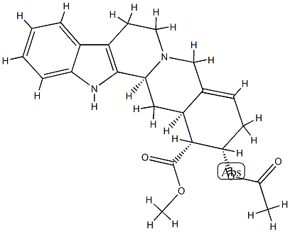17α-Acetyloxy-19,20-didehydroyohimban-16α-carboxylic acid methyl ester Structure