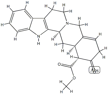 19,20-Didehydro-17-oxoyohimban-16α-carboxylic acid methyl ester Struktur