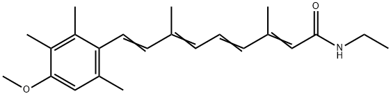 N-エチル-9-(4-メトキシ-2,3,6-トリメチルフェニル)-3,7-ジメチル-2,4,6,8-ノナテトラエンアミド 化学構造式